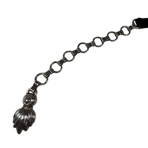 Brighton Concho Belt Women's Black Leather Silver Medallion Vintage 1993 Western - Picture 14 of 14